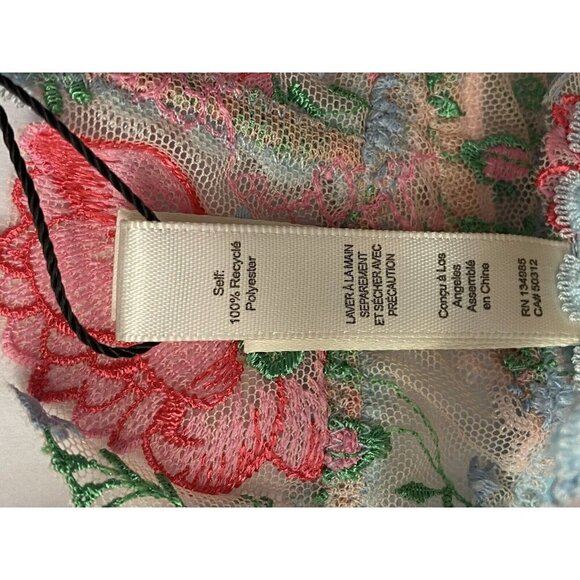 For Love & Lemons sz XXS Garter Belt Swaying Rose Floral Embroidered Coquette - Picture 9 of 10